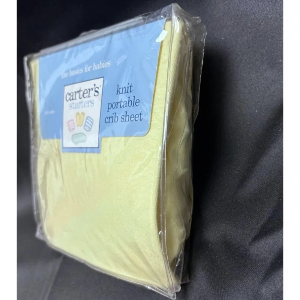 Carter's Solid Yellow Portable Crib Sheet Pack N Play Vintage 2001 USA‎ Unisex